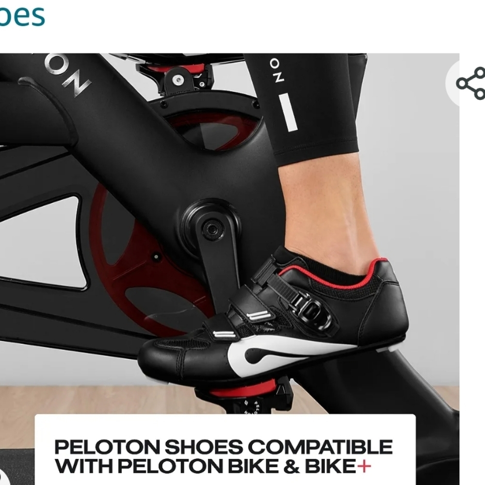Peloton Womens  Mens Pelaton J20  Low Top Comfort Black Red Cycling Shoes